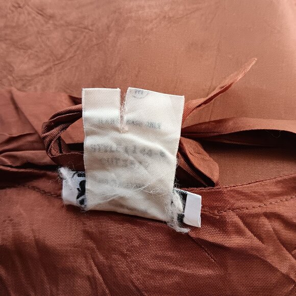 Medium Vintage Boho Corduroy Vest Plaid Satin Tie Back 1970's Pastel Stripes USA - Picture 7 of 7